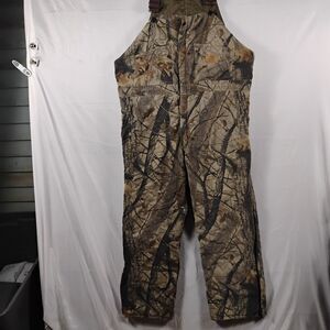 Duxbak Vintage Mens Insulated Bib Overalls Size XL Regular Realtree Camouflage